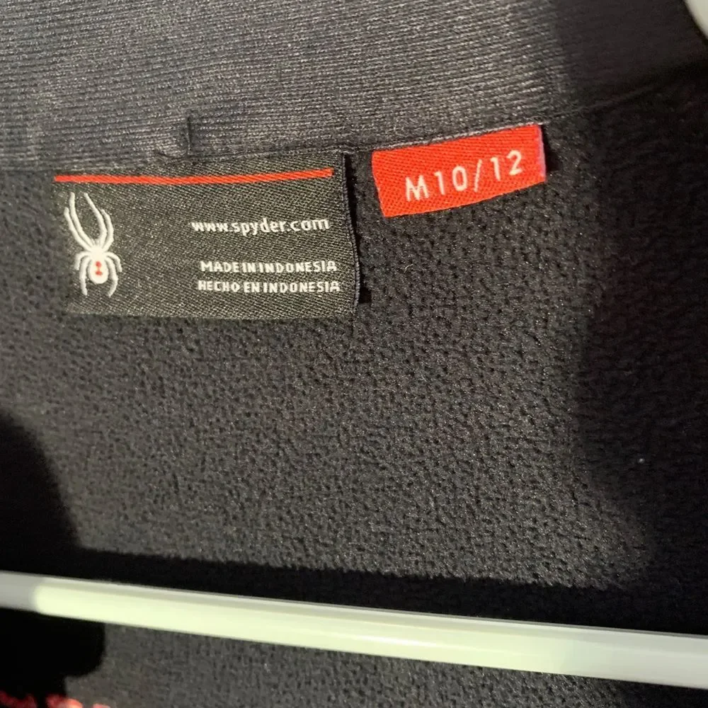 Spyder Black Jacket with Red Accents Boys Sz 10/12